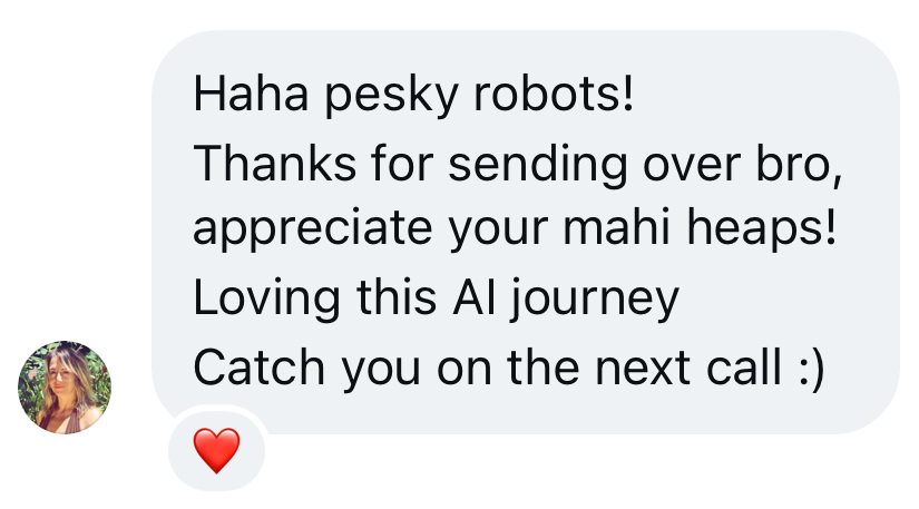 A message from someone in the Build with Billy community
