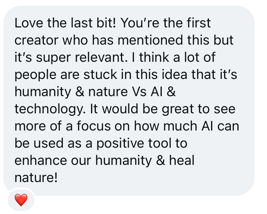 A message from someone in the Build with Billy community