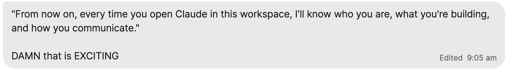 A message from someone in the Build with Billy community